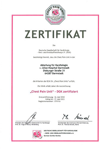 CPU Zertifikat